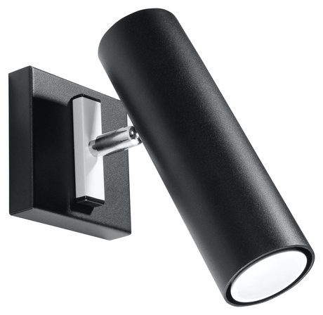 Wall lamp DIREZIONE black + 1x LED Bulb GU-10 4000K Cool White 7W 630lm