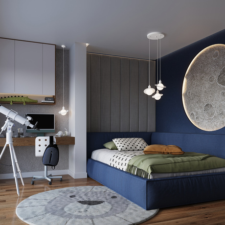 Pendant lamp HYPERION 3P white + 3x LED Bulb G9 3000K Warm 4.5W 450lm