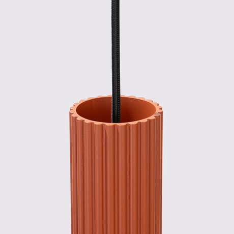 Pendant lamp KARBON 3P red ochre
