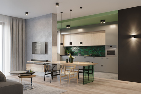 Ceiling lamp ORBIS 1 black + 1x LED Bulb GU-10 4000K Cool White 7W 630lm