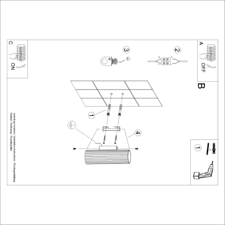 Wall lamp KARBON 20 black