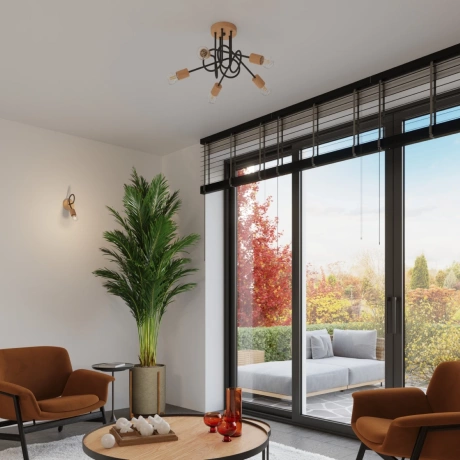 Chandelier EMBER 5 schwarz