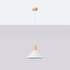 Hanging lamp JAGA white + 1x LED Bulb E27 4000K Cool White 7.5W 690lm