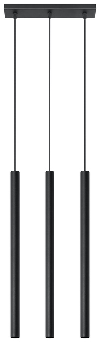 Pendant lamp PASTELO 3 black + 3x LED Bulb G9 4000K Cool White 4.5W 530lm