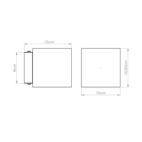 Wall lamp QUAD concrete beige