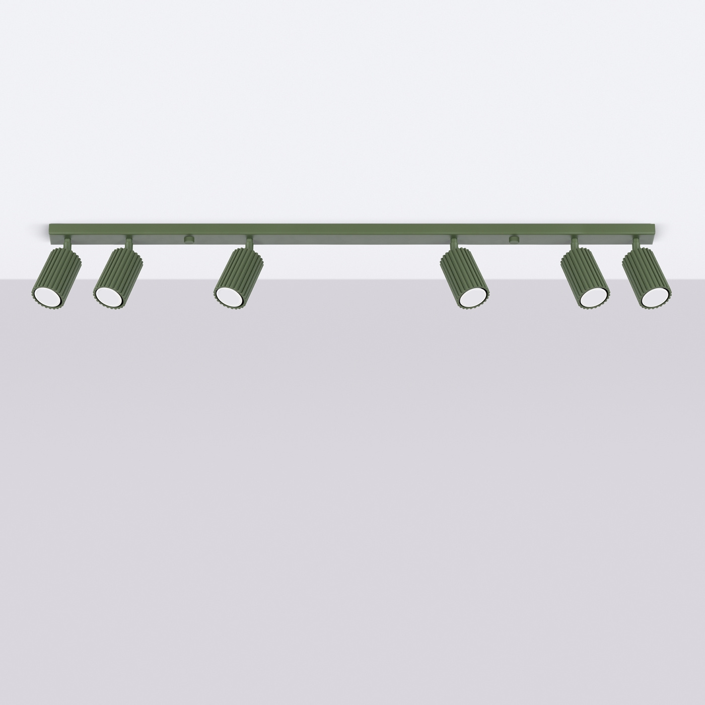 Ceiling lamp KARBON 6L olive green