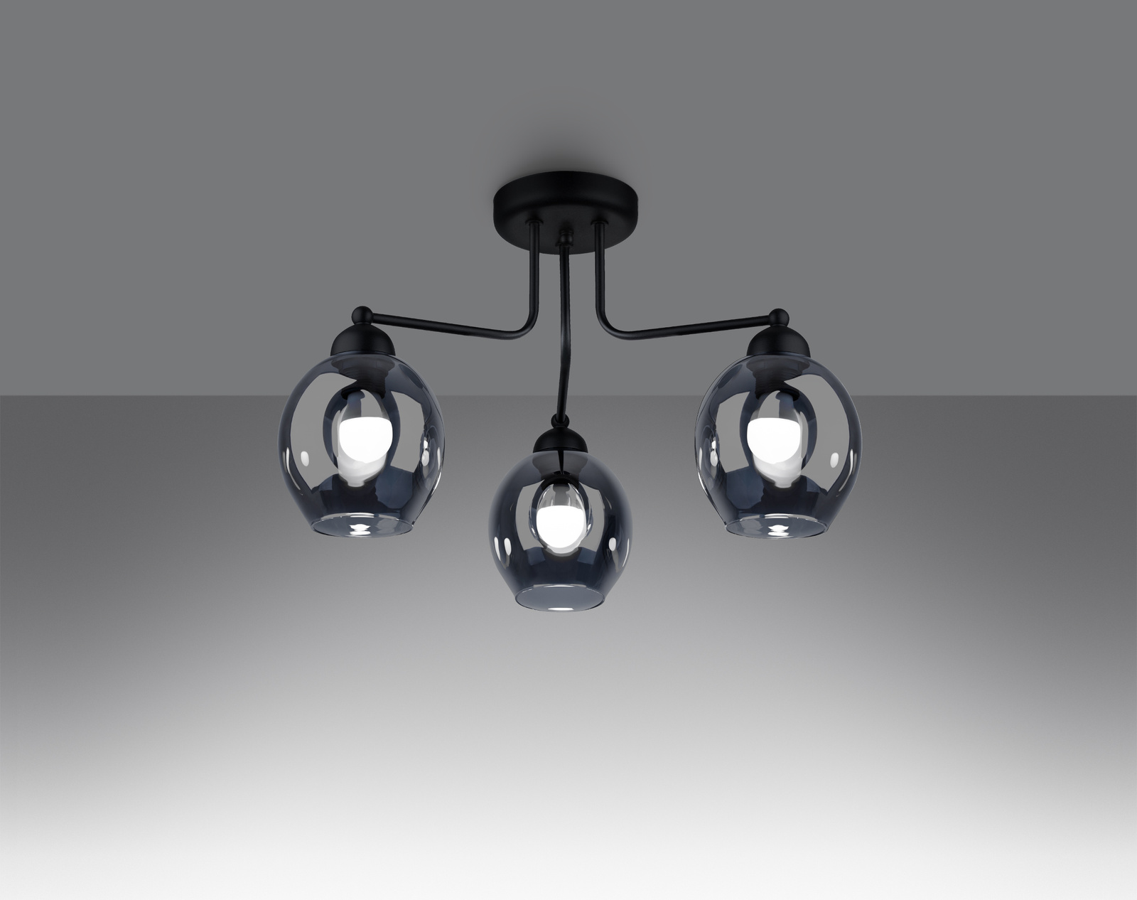 Chandelier FILLAN 3 black + 3x LED Bulb E27 3000K Warm 7.5W 620lm