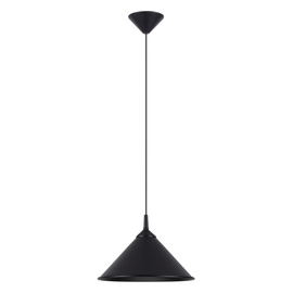 ZUMA black pendant lamp + 1x LED Bulb E27 4000K Cool White 7.5W 690lm