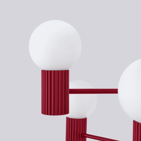 Chandelier HALO 6 burgundy