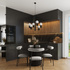 Chandelier HALO 6 black