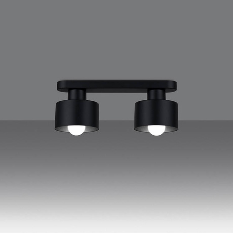 Ceiling lamp SAVAR 2 black + 2x LED Bulb E27 3000K Warm 7.5W 620lm.