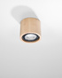 Ceiling lamp BASIC 1 natural wood + 1x LED bulb GU10 AR111 4000K COLD 12W 850lm