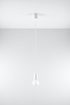 Hanging lamp DIEGO 1 white + 1x LED Bulb E27 4000K Cool White 7.5W 650lm
