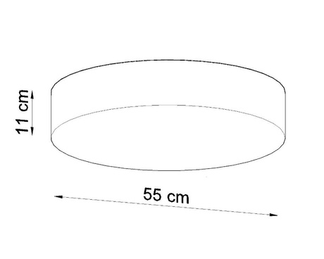 Ceiling lamp fixture ARENA 55 GREY + 4x LED Bulb E27 3000K Warm 7.5W 620lm