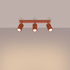 Ceiling lamp KARBON 3L red ochre