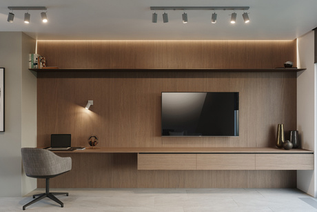 Ceiling lamp RING 3 grey + 3x LED Bulb GU-10 4000K Cool White 7W 630lm