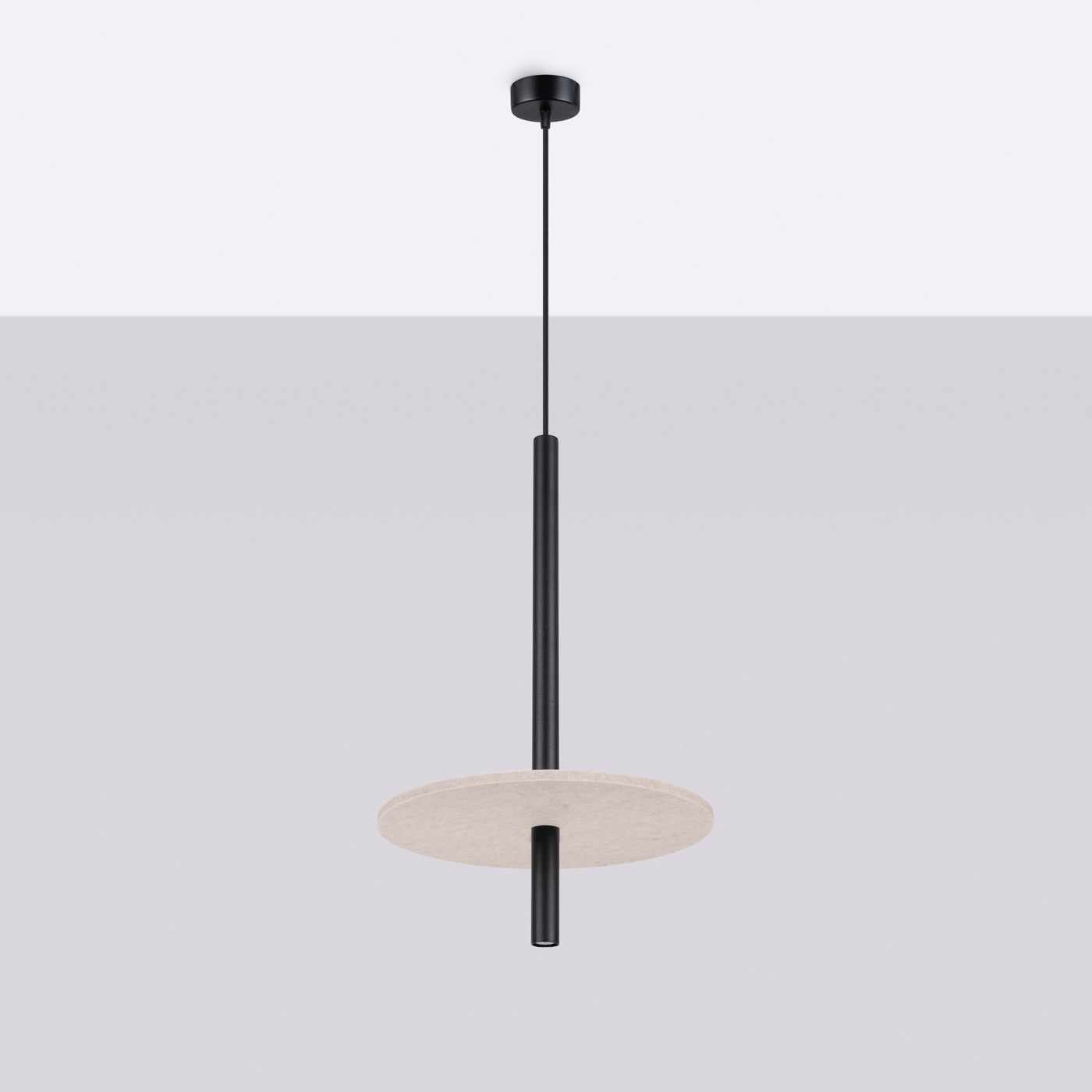 Pendant lamp FELTRO 1 black/beige