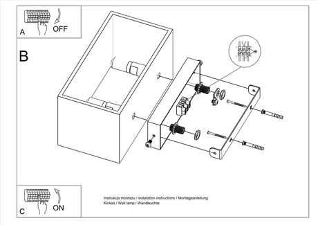 Wall lamp QUAD MAXI black