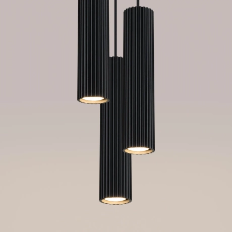 Pendant lamp KARBON 3P black