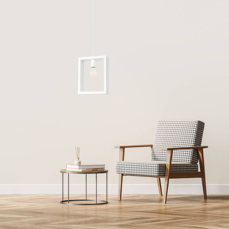 Pendant Lamp ARIES White + 1x LED Bulb E27 3000K 7W 760lm