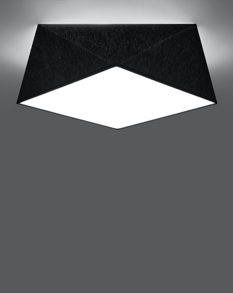 Ceiling lamp HEXA 35 BLACK + 2x LED Bulb E27 3000K Warm 7.5W 620lm