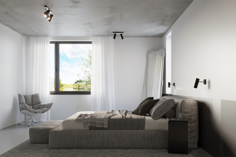 Ceiling lamp DIREZIONE 2 black + 2x LED Bulb GU-10 3000K Warm 7W 620lm