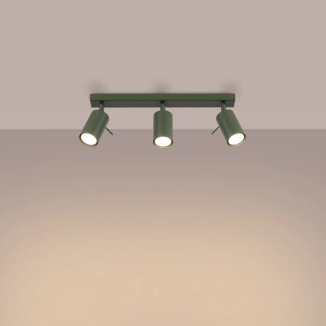Ceiling lamp RING 3L olive green