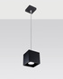 Ceiling pendant QUAD 1 black + 1x LED Bulb GU-10 3000K Warm 7W 620lm