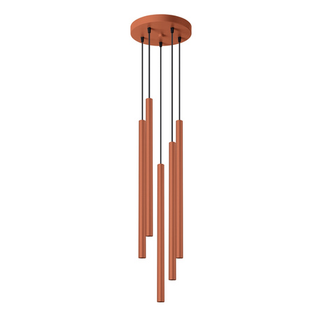 Pendant lamp PASTELO 5P red ochre