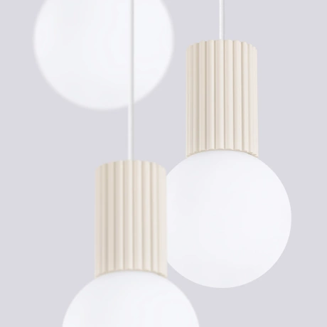 Pendant lamp HALO 3P beige