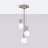 Pendant lamp HALO 3P taupe