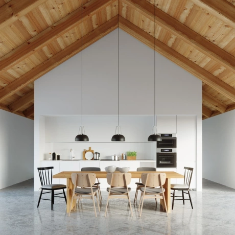 Pendant lamp CASCO black/white