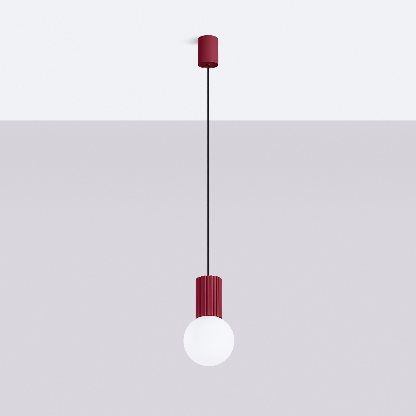 Pendant lamp HALO 1 burgundy