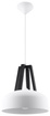 Hanging lamp CASCO white/black + 1x LED Bulb E27 3000K Warm 7.5W 620lm