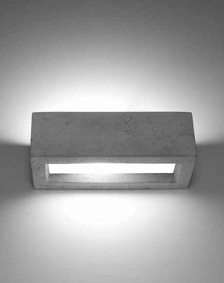 Wall lamp VEGA 30 concrete + 1x LED Bulb E27 3000K Warm 7.5W 620lm