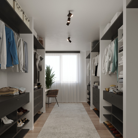 Wall lamp LEMMI 1 black + 1x LED Bulb GU-10 4000K Cool White 7W 530lm