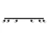 Ceiling lamp NERO 6 black/chrome