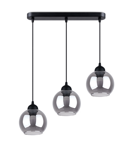 Ceiling pendant ALINO 3 black + 3x LED Bulb E27 4000K Cool White 7.5W 690lm