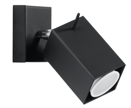 Wall lamp MERIDA 1 black + 1x LED Bulb GU-10 4000K Cool White 7W 630lm