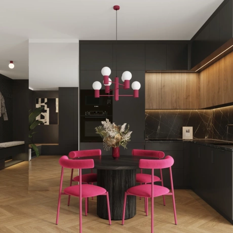 Chandelier HALO 6 burgundy