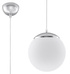 Hanging lamp UGO 20 chrome + 1x LED bulb E27 4000K Cool White 7.5W 650lm.