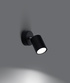 Wall lamp LEMMI 1 in black + 1x LED Bulb GU-10 3000K Warm White 7W 510lm