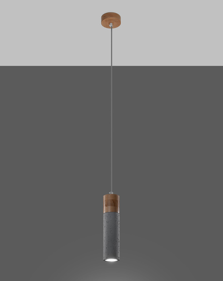 Ceiling lamp ZANE 1 gray + 1x LED bulb GU-10 3000K Warm 7W 620lm