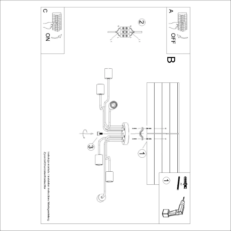 Chandelier TIMBO 6 black