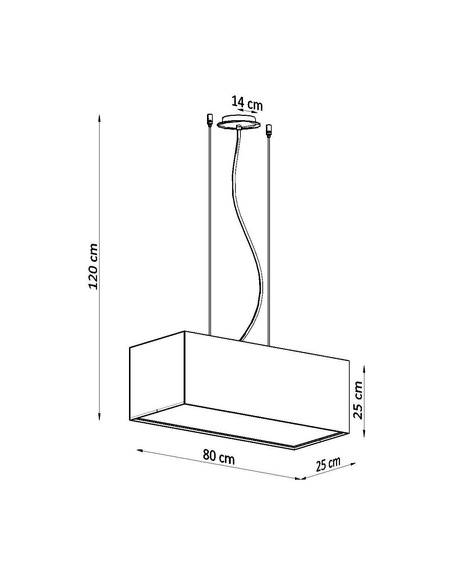 Chandelier SANTA BIS 80 black + 3x LED Bulb E27 3000K Warm 7.5W 620lm