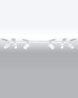 Ceiling lamp RING 6L white + 6x LED Bulb GU-10 4000K Cold 7W 630lm