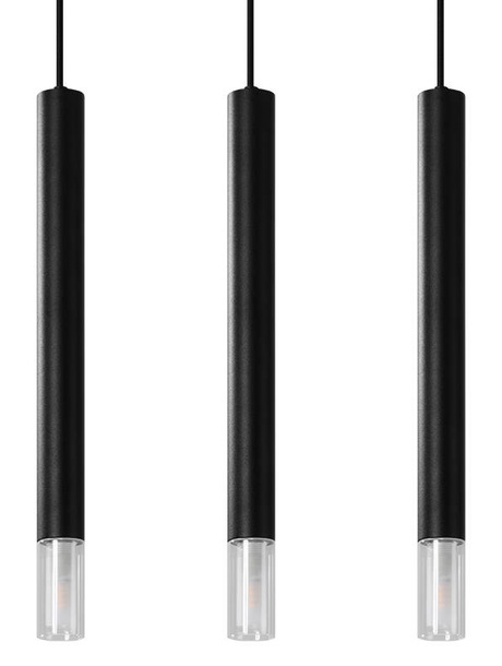 Pendant lamp VIZIER 3 black + 3x LED Bulb G9 3000K Warm 4.5W 510lm