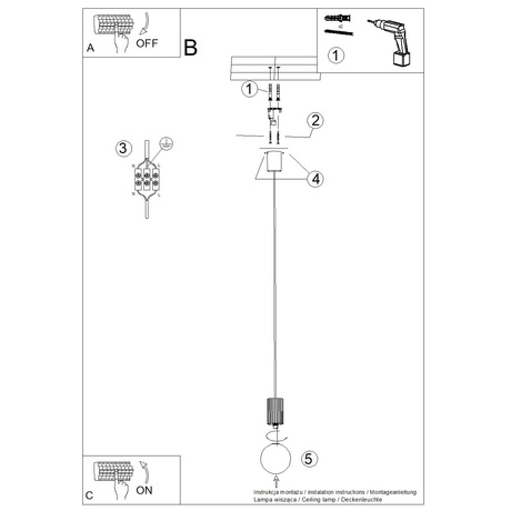 Pendant lamp HALO 1 red ochra