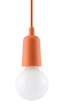 Pendant lamp DIEGO 1 in orange color + 1x LED Bulb E27 4000K Cool White 7.5W 650lm