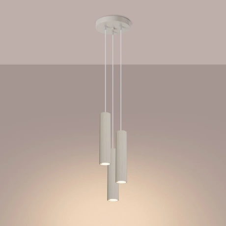 Pendant lamp KARBON 3P beige